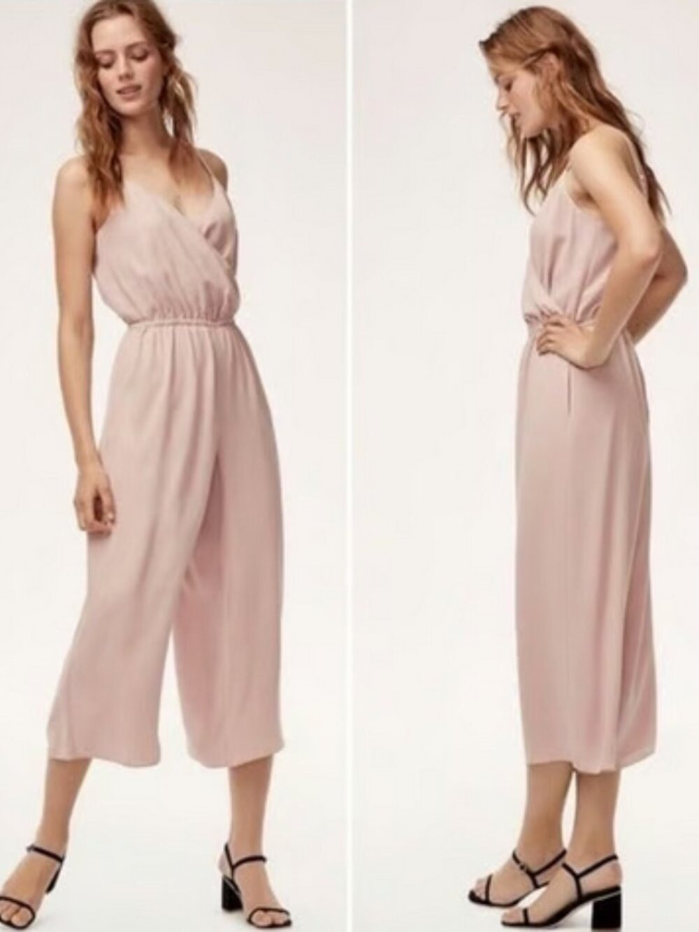 Aritzia Wilfred "Melodie" Blush Pink Jumpsuit